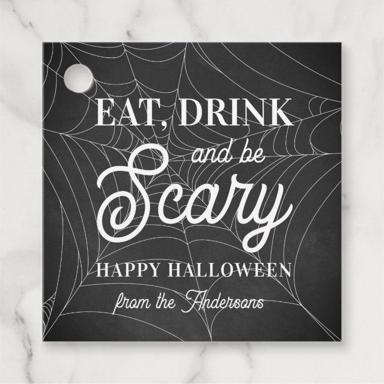 Eat, Drink and Be Scary Halloween Party Favor Tags