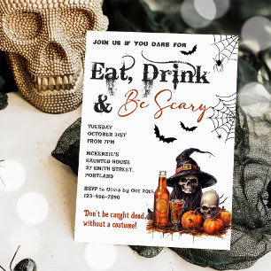 Eat Drink And Be Scary Halloween Party Invitation