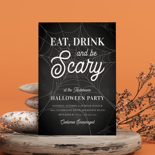 Eat Drink and Be Scary Halloween Party Invitation
