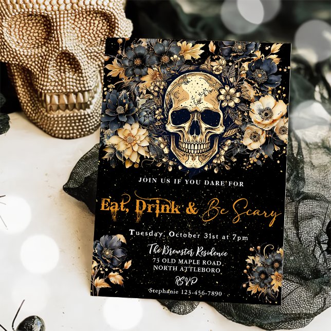 Eat Drink And Be Scary Halloween Party Invitation (Creator Uploaded)