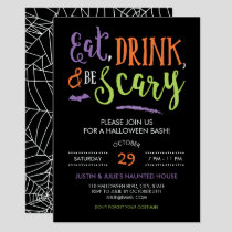 Eat Drink and Be Scary Halloween Party Invitation