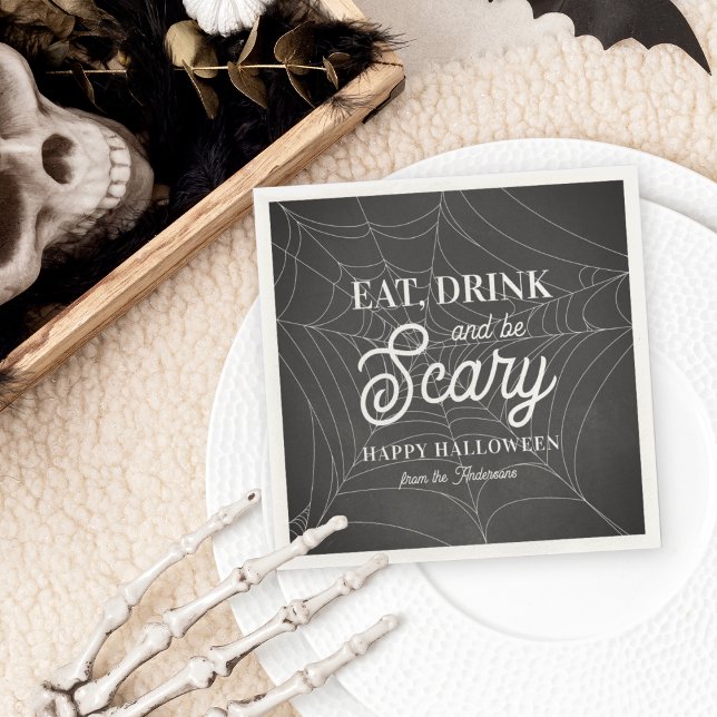 Eat, Drink and Be Scary Halloween Party Napkins (Creator Uploaded)