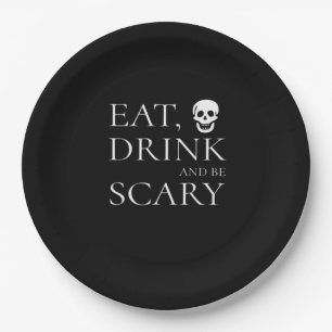 Eat Drink And Be Scary Halloween Party Novelty Sku Paper Plates