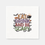 Eat Drink And Be Scary Halloween Party Spooky Desi Napkins