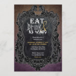Eat Drink and Be Scary Halloween Party Vintage Invitation<br><div class="desc">This spooky invitation will get anyone in the Halloween spirit!!!</div>