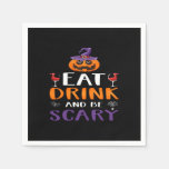 Eat Drink And Be Scary Halloween Party Witch Drink Napkins