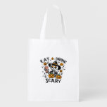 Eat Drink And Be Scary Halloween Pumpkin Miniature Grocery Bag