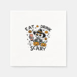 Eat Drink And Be Scary Halloween Pumpkin Miniature Napkins
