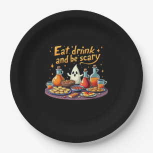 Eat Drink And Be Scary Halloween Spooky Fun For Ha Paper Plates