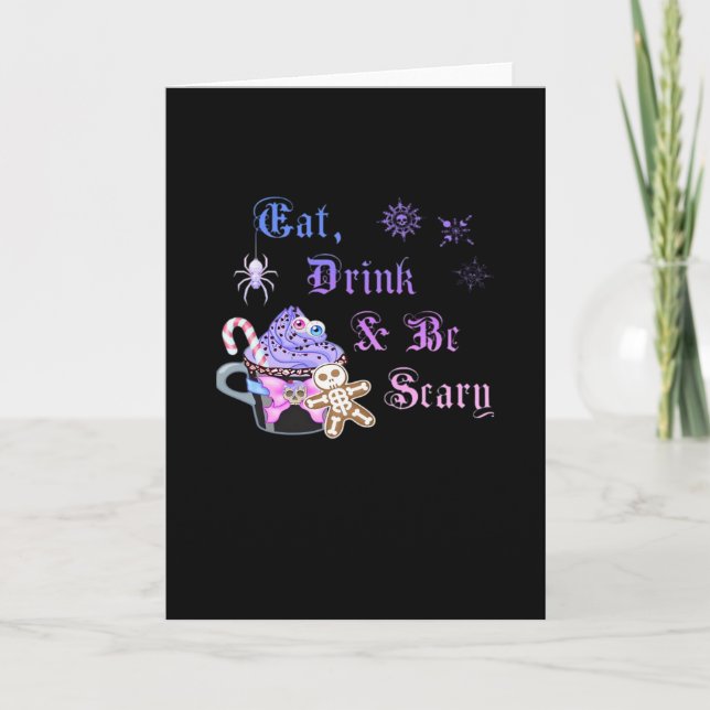 Eat Drink And Be Scary Hexmas Cool Unique Style Card (Front)