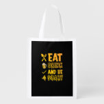 Eat Drink And Be Scary I Halloween Retro Classic Grocery Bag