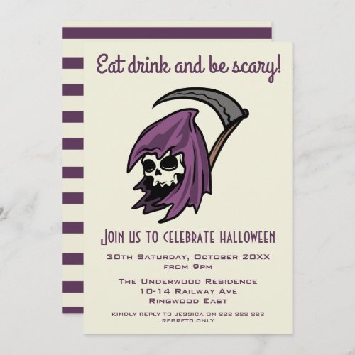 EAT DRINK AND BE SCARY INVITATION