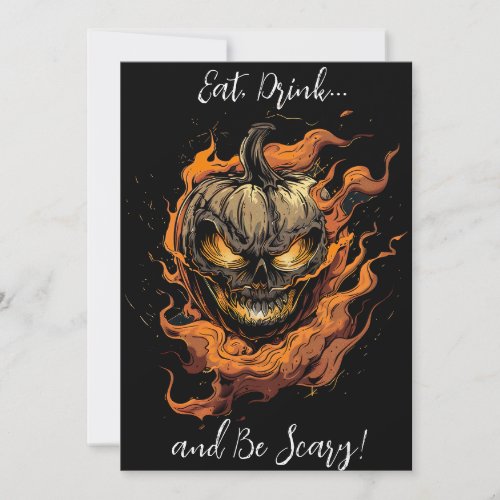 Eat Drink and Be Scary Invitation