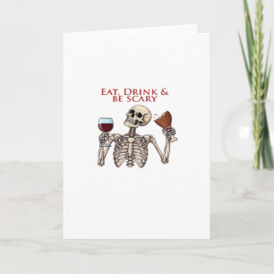 Eat Drink And Be Scary Minimal Clean Card