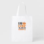 Eat Drink And Be Scary Minimal Clean Grocery Bag