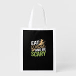 Eat Drink And Be Scary Minimal Clean Grocery Bag