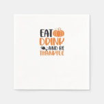 Eat Drink And Be Scary Minimal Clean Napkins