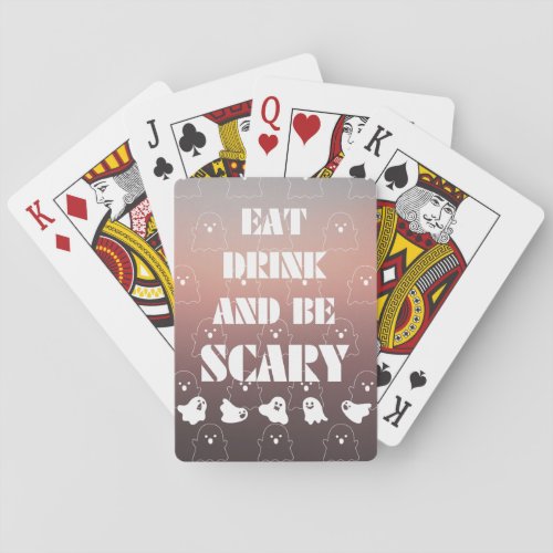 Eat Drink and be Scary Poker Cards