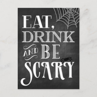Eat Drink and Be Scary Postcard