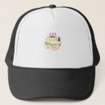 Eat Drink And Be Scary Quote &amp; Retro Classic Desig Trucker Hat