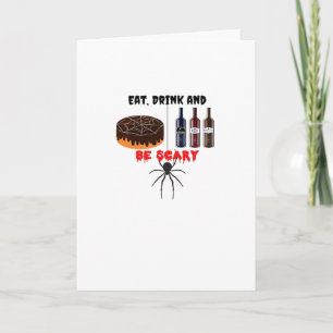 Eat Drink And Be Scary Retro Classic Card