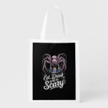 Eat Drink And Be Scary Spider Classic Vintage Styl Grocery Bag