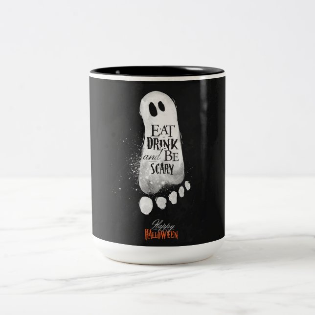 Eat Drink and be Scary Two-Tone Coffee Mug (Center)