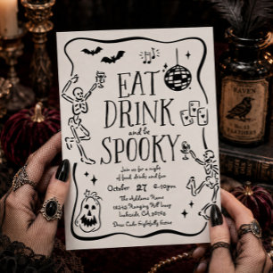 Eat, Drink and Be Spooky Halloween Party Invite 