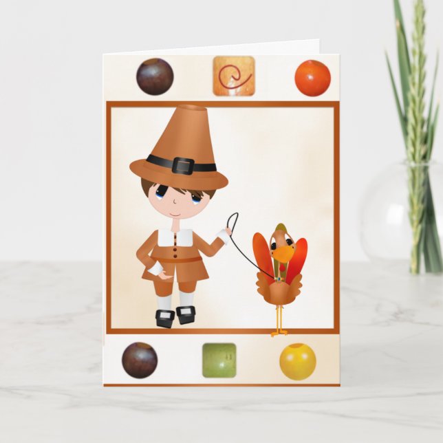 Eat, Drink and be Thankful Greeting Card (Front)