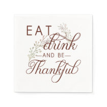 eat drink and be thankful paper napkins