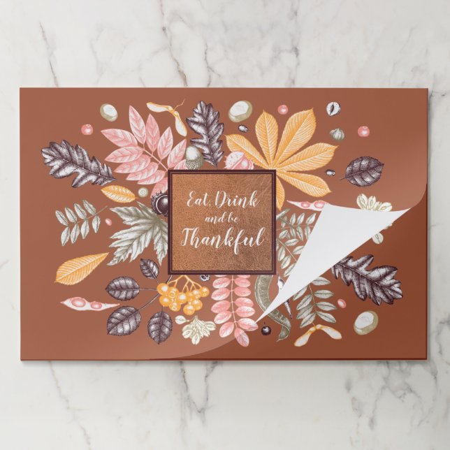 Eat Drink and Be Thankful Paper Placemats (Folded)