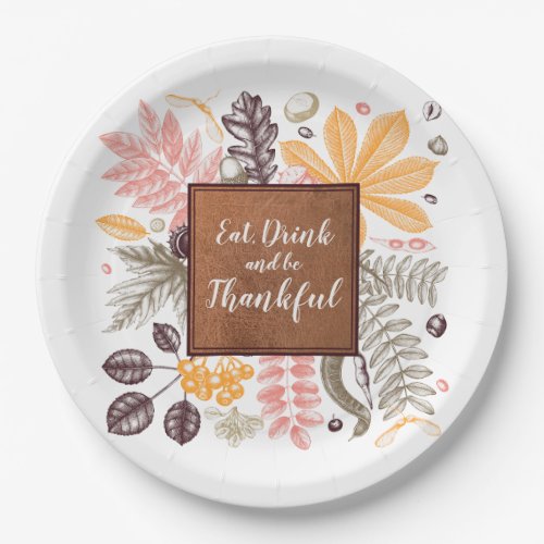 Eat Drink and Be Thankful Paper Plates