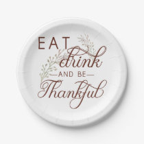 eat drink and be thankful paper plates