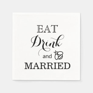 Eat Drink and bee Married Napkins