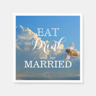 Eat Drink and bee Married Paper Napkins