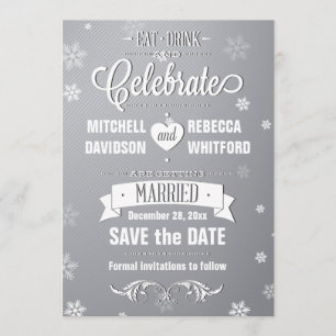 Eat Drink and Celebrate Winter Gray Save the Date