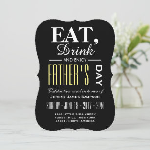 Eat, Drink and Enjoy Father's Day Meal Invitation