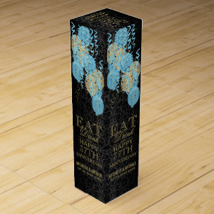 Eat, Drink and Happy 00th Anniversary - Blue Wine Box