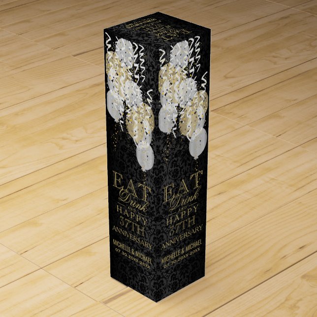 Eat, Drink and Happy 00th Anniversary  Wine Box (Back)