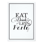 Eat Drink and Be Merry Rehearsal Dinner Invitation | Zazzle.com