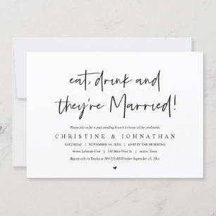 Eat, drink and recover, post wedding brunch invita invitation