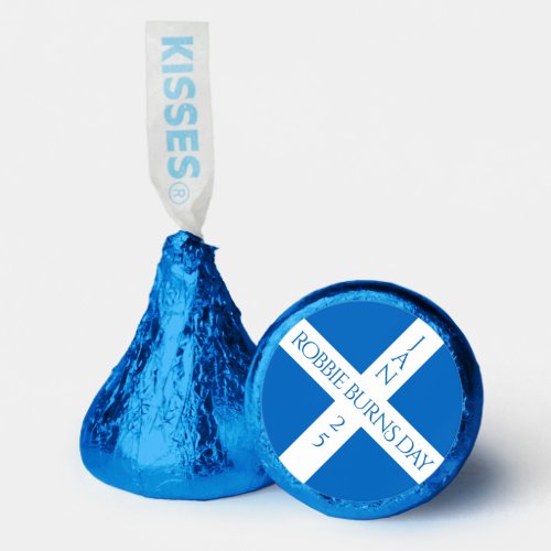 Eat Drink and Toast Robbie Burns Scottish Flag Hersheys Kisses