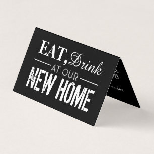 Eat Drink At Our New Home, Change of Address Card