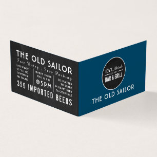 Eat, Drink Bar & Grill Logo, Pub/Brewery, Detailed Business Card