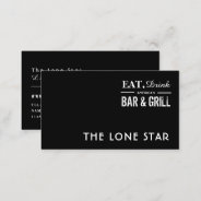 Eat, Drink Bar & Grill, Pub/brewery Business Card at Zazzle