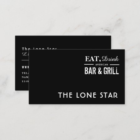 Eat, Drink Bar & Grill, Pub/brewery Business Card