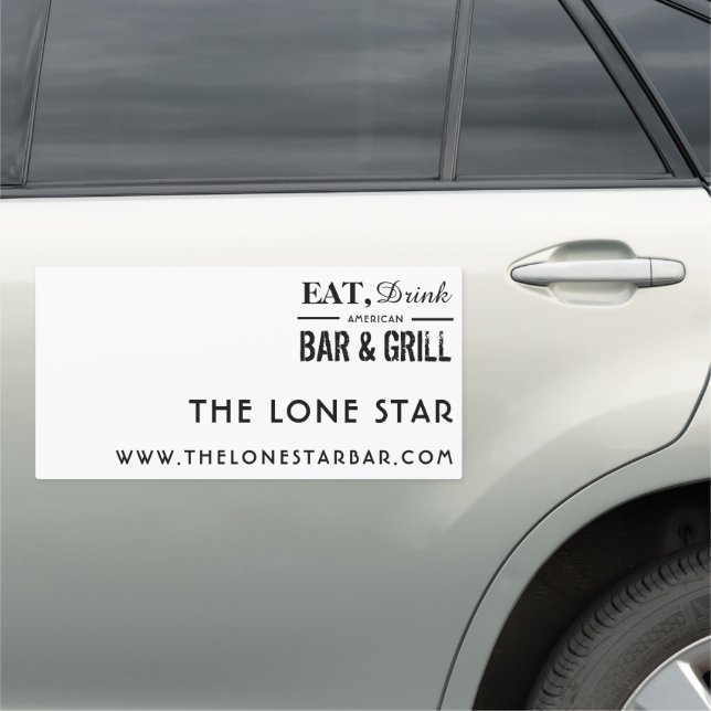 Eat, Drink Bar & Grill, Pub/Brewery Car Magnet (In Situ)