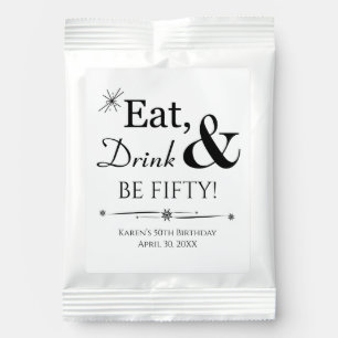 Eat Drink Be Fifty Throwback Retro 50th Birthday Margarita Drink Mix
