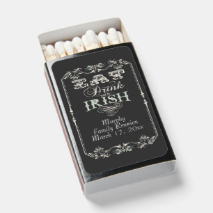   Eat Drink Be Irish Ornate Family Reunion Matchboxes