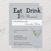 Eat Drink & Be Married Bridal Shower Invitation (Front/Back)